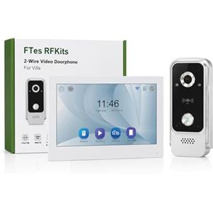 FTes RFKits Videocitofono 2 Fili WiFi Schermo IPS Touch 7pollici Obiettivo 120 Gradi Citofono con Telecamera APP Tuya Visione Notturna Audio Bidirezionale Kit Monitor e Unita Esterna IP65 per Casa