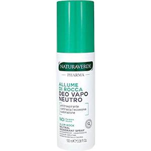 Naturaverde | Deodorante vapo Neutro Allume di Rocca 100 ml | Allume di Rocca Deodorante, Deodorante Allume di Rocca Neutro, Deo Profumo con Estratto di Camomilla e Aloe Vera Gel, No Gas