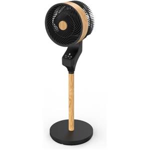 FABRILAMP Ventilatore a piantana regolabile Byzantium con telecomando e timer (motore AC 50W, 3 velocità), nero