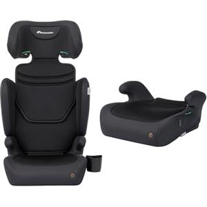 Bebeconfort Ride 2-in-1 i-Size Seggiolino Auto Bambini, 100-150 cm, 3,5-12 anni, Seggiolino Auto ISOFIX, Schienale Rimovibile, Leggero 3,7 kg, Poggiatesta a 11 Posizioni, Portabibite, Full Black