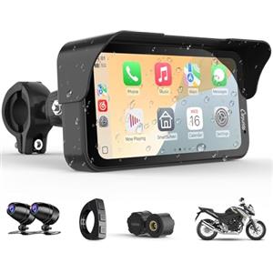 CARPURIDE W603DT Moto CarPlay 6,3" Android Auto TPMS Dash Cam