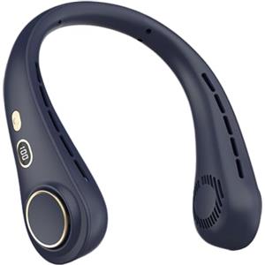 Quniwokid Ventilatore da collo personale 5 velocità display digitale senza pale | Ventilatore Intorno Al Collo Per bambini lavoratori campeggio all'aperto viaggio lavoro sport