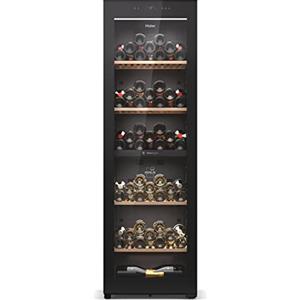 Haier Wine Bank 60 Serie 7 Cantinetta Vino 236 Bottiglie, Doppia Zona, Nero