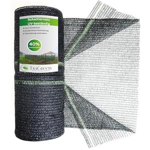 EraGreen Rete ombreggiante 1 m x 5 m, protezione solare con effetto ombreggiante del 40% per piante, recinzioni da giardino e balcone, oscuramento per serra, stabilizzata ai raggi UV e resistente alle
