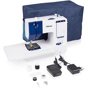 Tristar Macchina da Cucire con 38 Punti, Tavolo Estensibile, Braccio Libero, Luce LED, Infila-Ago Automatico, Tagliafilo, Controllo Velocità, Compatta e Facile, SM-6005