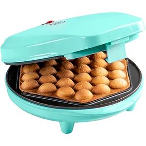 Bestron Piastra per Waffle Bubble, macchina per waffle Bubble per riempire con gelato, cioccolato o frutta, con spia di cottura e rivestimento antiaderente, 700 Watt, Colore: Verde