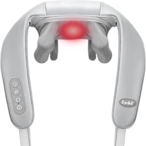 Bytelink Massaggiatore Cervicale, Massaggiatore Schiena e Collo con Funzione di Riscaldamento e 3 Velocità Regolabili, Natale Regali per Uomini, Donne, Mamma, Papà