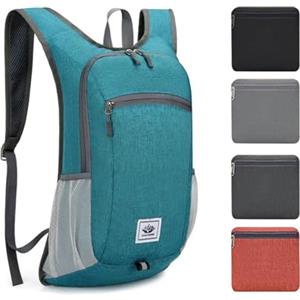 ROEOWENE Zaino Pieghevole Ultraleggero 15L Piccolo Zaino Ripiegabile da Viaggio Zaini da Escursionismo Leggero Borsa Trekking per Uomo Donna Bambini Hiking Daypack per Campeggio,Ciclismo-Verde