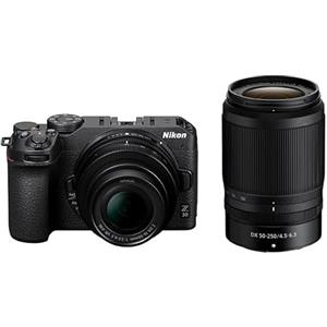 Nikon Z30 + Z DX 16-50+50-250 VR + Lexar SD 64GB 800x Fotocamera Mirrorless, CMOS DX 20.9 MP,LCD Angolazione Variabile,Registrazione fino a 125min, Video 4K,Nero, [Nital V.I.P.: 6 anni di garanzia]