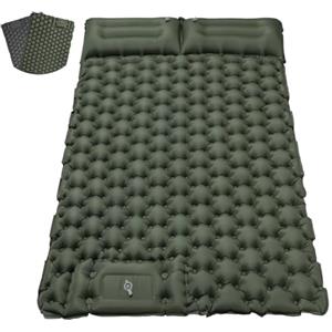 Satisure Materassino Gonfiabile per Campeggio Impermeabile per 2 Persone, Materasso da Campeggio Gonfiabile per Uso Esterno con Pompa a Pedale, Materasso ad Aria per Acqua, Spiaggia, Tenda, Piscina