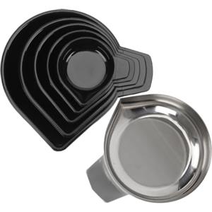 FUNNETOYU Vassoi per Bilancia Elettronica per Pesare Particelle e Piccoli Oggetti in Acciaio Inox e Abs Set 6 Pezzi Resistenti a Deformazioni in Cucine Domestiche e Pasticcerie