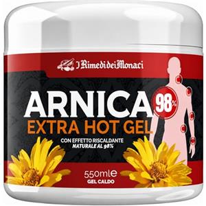 I Rimedi Dei Monaci Arnica per Cavalli Uso Umano 98% Extra HOT - FORTE - 550ml Crema Riscaldante Muscoli Sportiva Arnica Crema Effetto Termico con Artiglio Del Diavolo Forte e Canfora per Massaggio Cervicale e Lombare