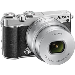 Nikon 1 J5 + 1 Nikkor 10-30 mm VR PD-ZOOM Fotocamera Digitale ad Ottiche Intercambiabili, 20,8 Megapixel, Video 4K, LCD Touchscreen Basculante 3, Argento [Versione EU]