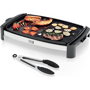 LEBENLANG Griglia Elettrica XXL 2000W - Incl. Pinze Per Barbecue I 45x30cm