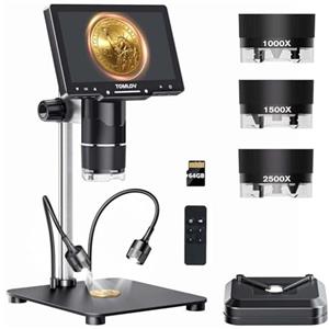 TOMLOV TriL107 Microscopio Digitale a 3 Lenti per Completa delle Monete