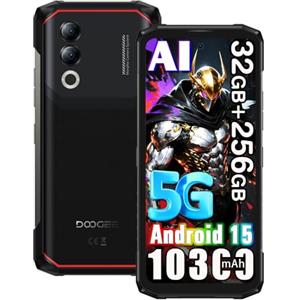 DOOGEE Blade 20 Turbo 5G Rugged Smartphone,32GB+256GB/2TB,10300mAh 33W Android 15 Telefono Indistruttibile,6,6" HD+ 90 Hz,50MP AI Fotocamere Cellulare Antiurto,3 slot/IP68/NFC/OTG/Face ID Nero
