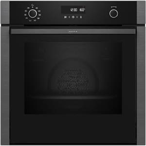 Neff B6ACH7AG3 - Forno da incasso N50, 60 x 60 cm, prodotto in Germania, porta a scomparsa, pirolisi e idrolisi Easy Clean, autopulente, Air Fry con lamiera Air Fry, cottura automatica, grigio grafite