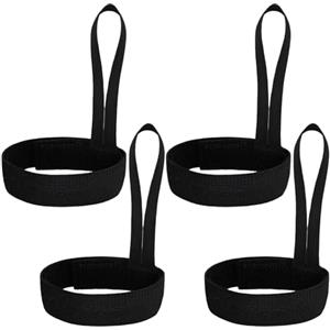 Generisch Manette per guanti da sci, cintura di sicurezza per guanti, 27,9 x 2,5 cm, in nylon elastico, leggeri e durevoli, 4 pezzi, manette H