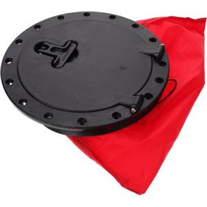 BRIGHTFUFU Copertura per Boccaporto Kayak Tonda 20cm in ABS con Sacchetto di Immagazzinaggio Nero per Canoa e Kayak da Canottaggio