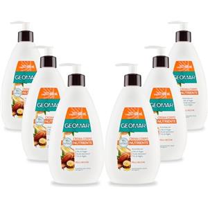 GEOMAR | Crema Corpo Nutriente, Arricchita con Olio di Argan, Acido Ialuronico, Tris d'Alghe, 95% di Origine Naturale, Made in Italy, 6 x 400 ml