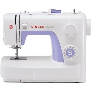 Singer 3232 Simple Macchina da Cucire Portatile 32 Punti Occhiello Automatico Infila Ago Automatico colore Bianco Viola