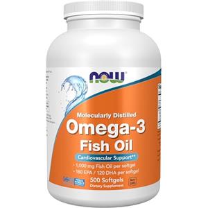 NOW Omega-3 Molecularly Distilled - 500 softgels