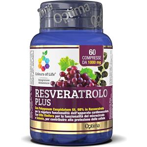OPTIMA NATURALS Resveratrolo Plus 60 Compresse 1000mg