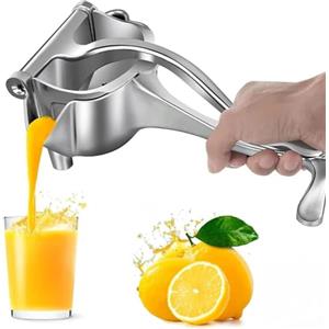 Generic Spremiagrumi manuale in alluminio, spremi frutta a mano per agrumi e melograno, capacità 0,6 l, con manico ergonomico antiscivolo, facile da usare e pulire per limone, lime, arancione