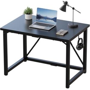 JUMMICO Scrivania da Lavoro 100 × 50 cm, tavolo informatico compatto, scrivania per lo studio, postazione PC compatta per casa e ufficio, Nero