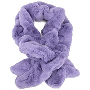 QUEEN HELENA Sciarpa Calda Scollo Morbida Invernale con Pelo Peluche Girocollo Pelosa Donna SC01 (Viola)