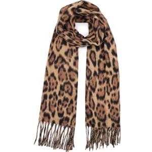 QUEEN HELENA Sciarpa Calda Morbida Avvolgente Leopardata Invernale Leggera Girocollo Scialle Donna SC02 (Marrone)