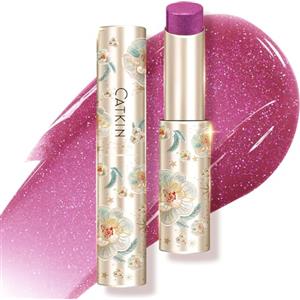 CATKIN Gloss Tinted Lip Balm, 2 in 1 Rossetto e Balsamo Labbra, Burrocacao Labbra Colorato, Formula Volumizzante e Leggero, Ultra Idratante, Essenza Vegetale, Lenitivo e Riparatore, 3.4g