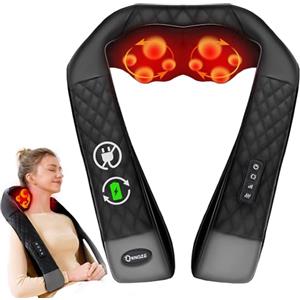 KNQZE® Massaggiatore per il Collo senza fili, Massaggiatore Shiatsu 4D per Collo e Spalle, Allevia la Tensione Cervicale, Massaggio Profondo per Collo, Spalle e Schiena