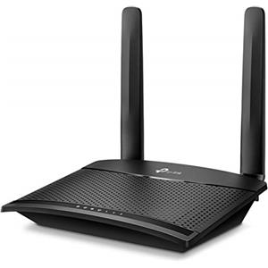 TP-Link Tl-Mr100 Router 4G Lte Fino A 150 Mbps, Wireless N 300 Mbps, Porta Lan, Wan, Senza Configurazione, Plug and Play, Antenne Rimovibili, Rete Ospite, Controllo Dei Genitori, Nero