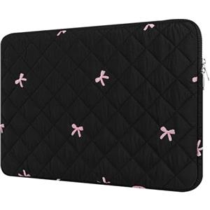 BAAGOAZ Custodia per MacBook 15/16 Pollici, Borsa Sleeve Protettiva con Fiocchi Ricamati, Compatibile con Alcuni 15,6 PC Notebook/Chromebook/Computer Portatile, Nero
