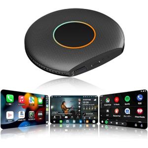 ATOTOSELECT Adattatore CarPlay Wireless 4+64GB AI Box Android Auto con Navigazione GPS