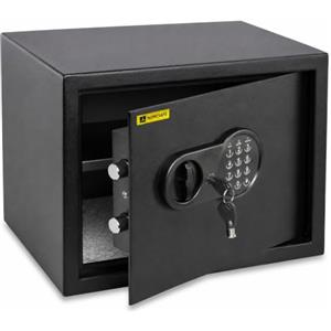 HomeSafe HV30E Cassaforte Piccola con Codice, 30x38x30cm (HxLxP), Cassaforte da Armadio Digitale con Combinazione Elettronica, Cassetta di Sicurezza per Soldi e Gioielli, Ideale per Uffici