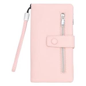 QUEEN HELENA Portafoglio con Zip e Laccetto da Polso Mini Pochette Donna PF22-8 (Rosa)