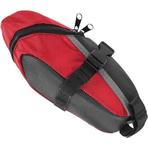 SECFOU Borsa da Sella Grande capacità Rosso Professionale in Velluto di Nylon e Design ad Apertura Ampia e Decorazione per Bicicletta per Ciclismo
