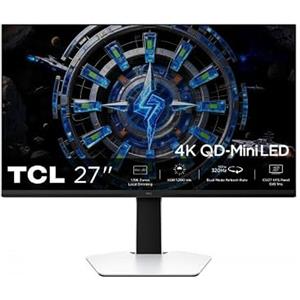 TCL 27C2A 27" QD-Mini LED Monitor, 4K UHD (3180x2160) resolution, 160Hz, (320Hz FHD), HFS (IPS) panel, DisplayHDR 1000, 1200 nits peak brightness, 1ms GTG response time, AMD Freesync Premium