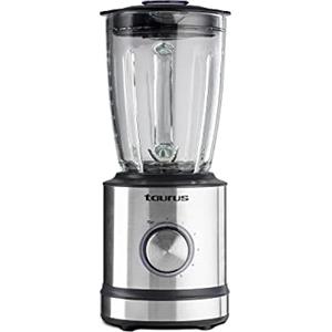 Taurus Optima Magnum 1200 - Frullatore, 1200 W, caraffa in vetro, 1,75 L, lame a 6 lame, 5 velocità + pulsazioni, tritaghiaccio, acciaio inossidabile, selettore illuminato, acciaio inossidabile