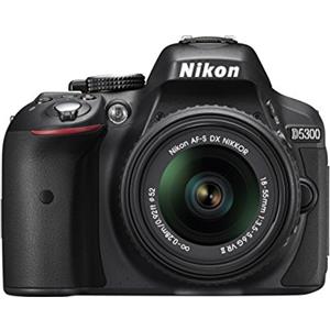 Nikon D5300 e Nikkor 18/55VR NEW Fotocamera Reflex Digitale, 24.1 Megapixel, LCD HD 3 Regolabile, SD 8 GB, 200x Premium Lexar, Nero [Nital card: 4 anni di garanzia]