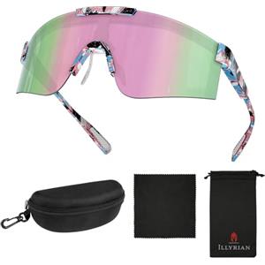 Ambienden Occhiali Ciclismo Uomo Donna - Occhiali Veloci Polarizzati Protezione UV400 - Occhiali Sportivi Leggeri Adatti Per Sci/Running/Pesca/Ciclismo All'Aperto