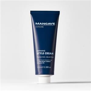 ManCave Defining Style Cream 100ml, Ingredienti Naturali con Burro di Karité, Caffeina e Olio di Cocco, Tenuta Flessibile, Finitura Naturale, Vegano, 100% Riciclabile, Prodotto nel Regno Unito
