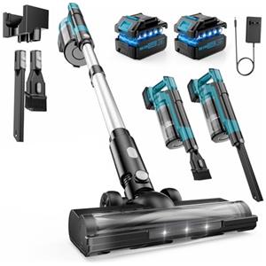 Innopower 700W/60000Pa Aspirapolvere Senza Fili, Scopa Elettrica senza Filo Potente 70 Min Autonomia, Anti-groviglio/OLED Schermo/2,0L Cup Aspirapolvere Senza Fili Potente, Adatto per Tappeti/Pavimenti/Capelli