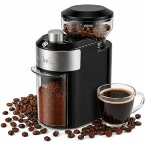 Wancle Macinacaffè - Macinacaffè elettrico regolabile con 28 livelli di macinatura - macinatura precisa per 2-12 tazze - Per Espresso, caffè filtro e French Press, 220V