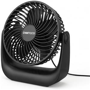CNMTCCO Ventilatore USB da Tavolo Silenzioso, Ventilatore da 6 Pollici con 3 Velocità e Rotazione a 360°, Potente Mini Ventilatore per Scrivania Ufficio Camera da Letto, Compatto 18x20cm