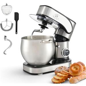 Royal Swiss Impastatrice Planetaria 12L 2000 Watt, Robot da Cucina Professionale con Display LED Touch, 12 Velocità e Timer, Ciotola Inox XXL, Sistema Planetario, Accessori Completi per Impasti, Pane
