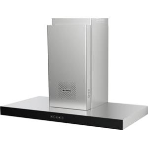 FABER STILO GLASS COMFORT SAN X A90 - Cappa Aspirante 90 cm da Cucina a Parete Classe Energetica A+ Nero Inox
