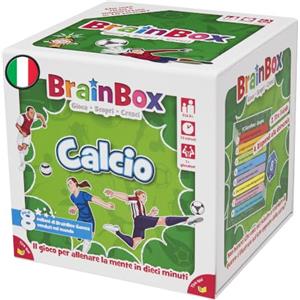 Asmodee - BRAINBOX: CALCIO - Gioco da Tavolo Educativo per Bambini | Carte da Gioco Divertente per Allenare la Mente per Tutta la Famiglia - 1+ Giocatori - 8+ Anni - 10 Min. - Edizione Italiana